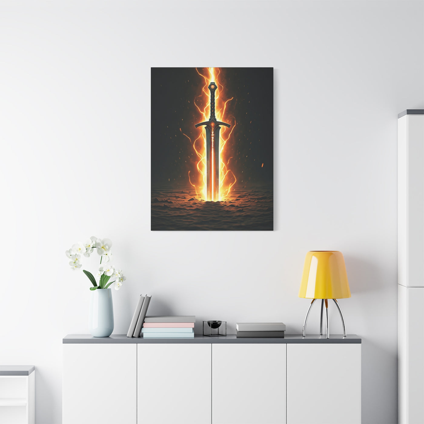 Blade of Eternal Flame Wall Art & Canvas Print