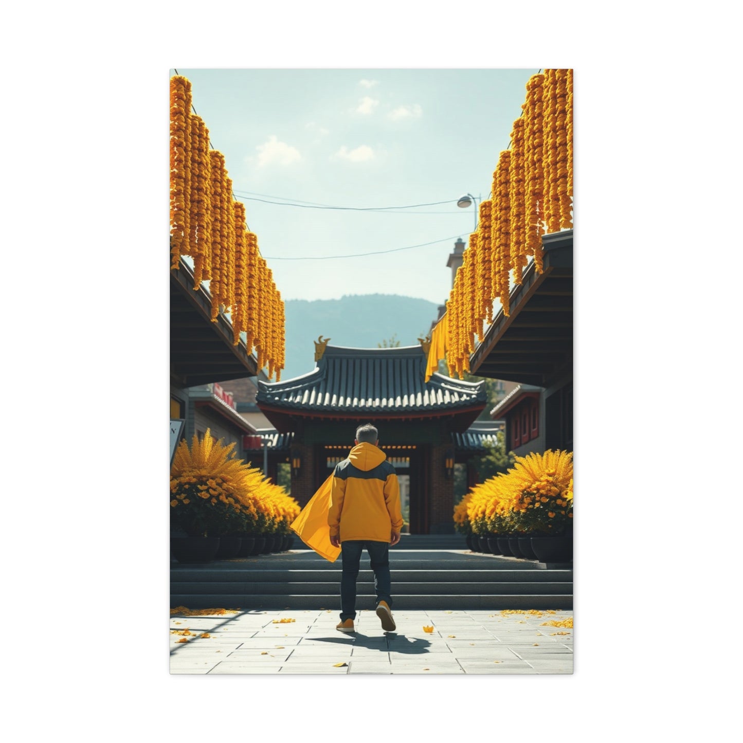 Golden Horizon Creation Wall Art & Canvas Print