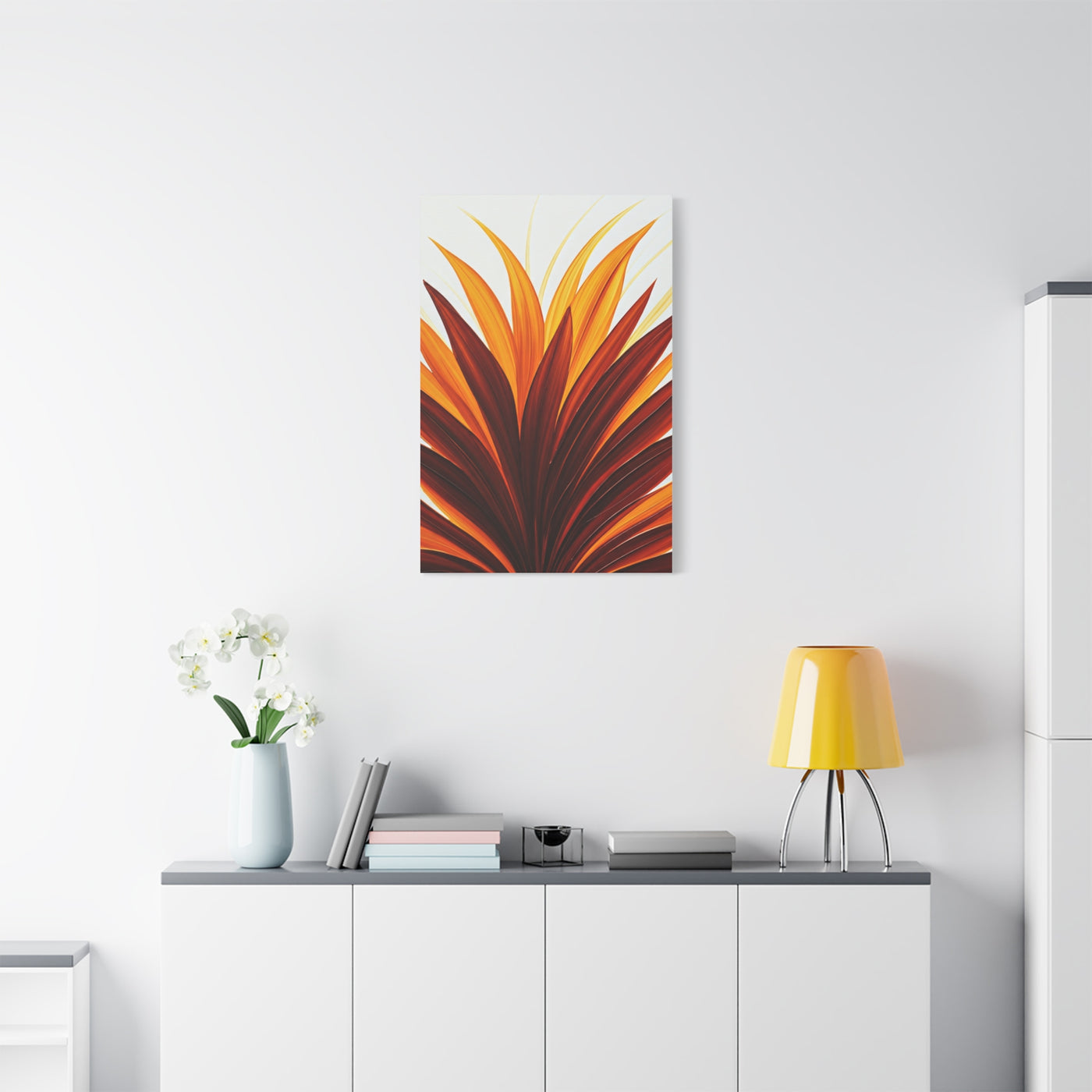 Radiant Flame Petals Abstract Wall Art & Canvas Prints