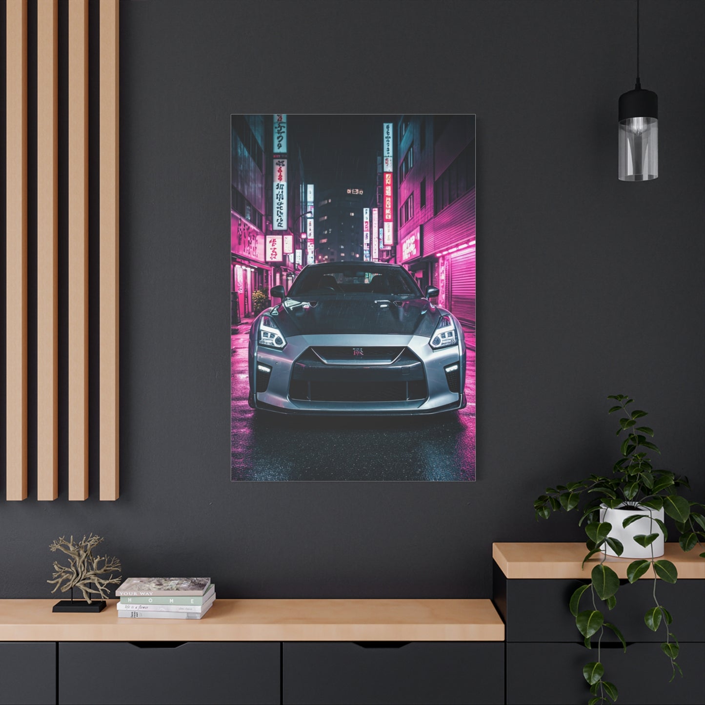 Nissan GT-R R35 Tokyo Neon Nights Wall Art & Canvas Prints
