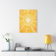 Radiant Golden Sunburst Abstract Wall Art & Canvas Print