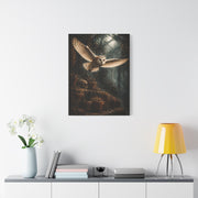 Gothic Greenhouse Flying Barn Owl Wall Art & Canvas Print