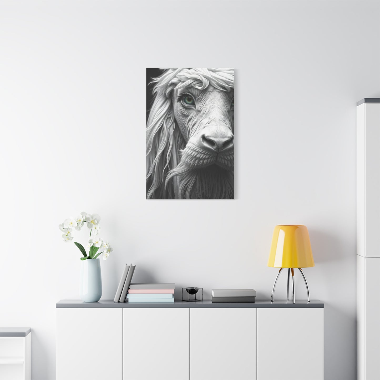 Gray & White Art Canvas Art 4 Wall Art & Canvas Print