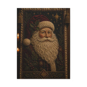 Handcrafted Textile Santa Tapestry Wall Art & Canvas Print