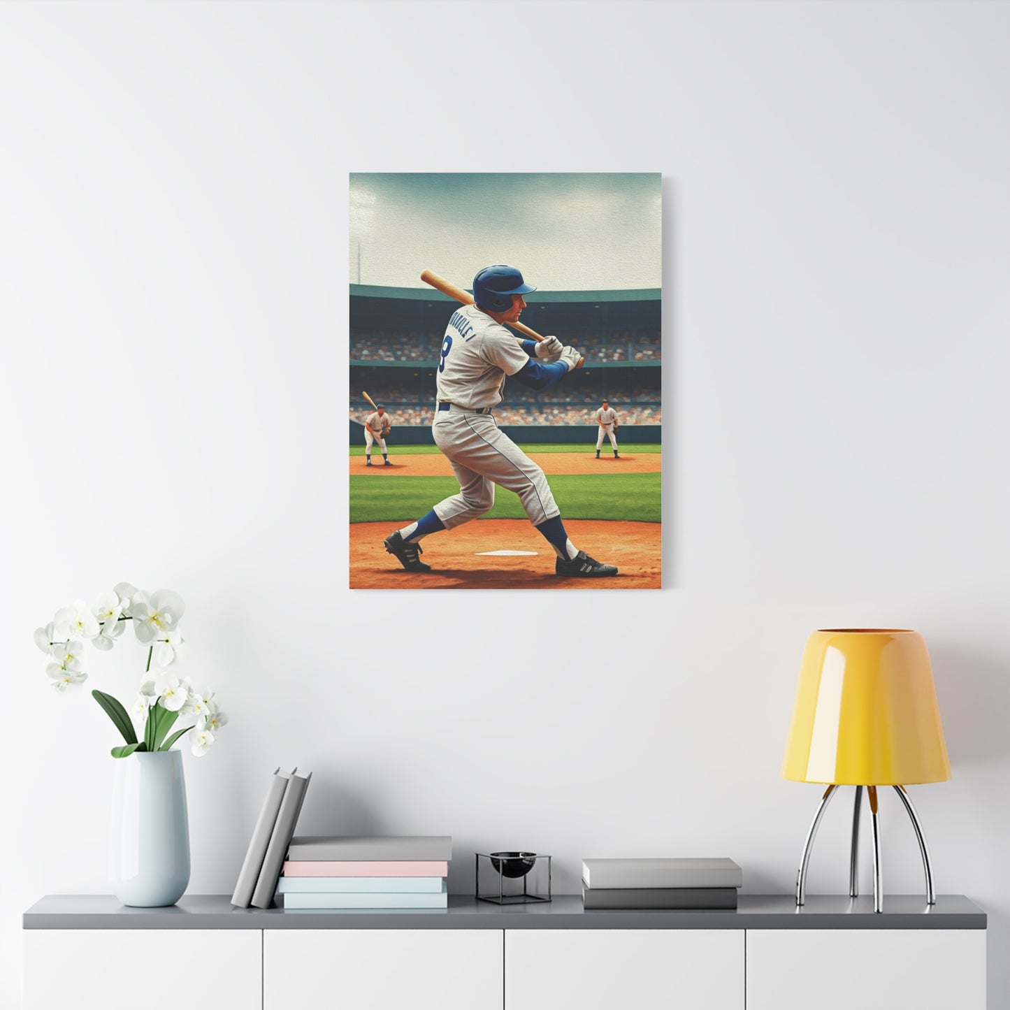 Classic Batter Swing in Stadium Action Wall Art & Canvas Prints