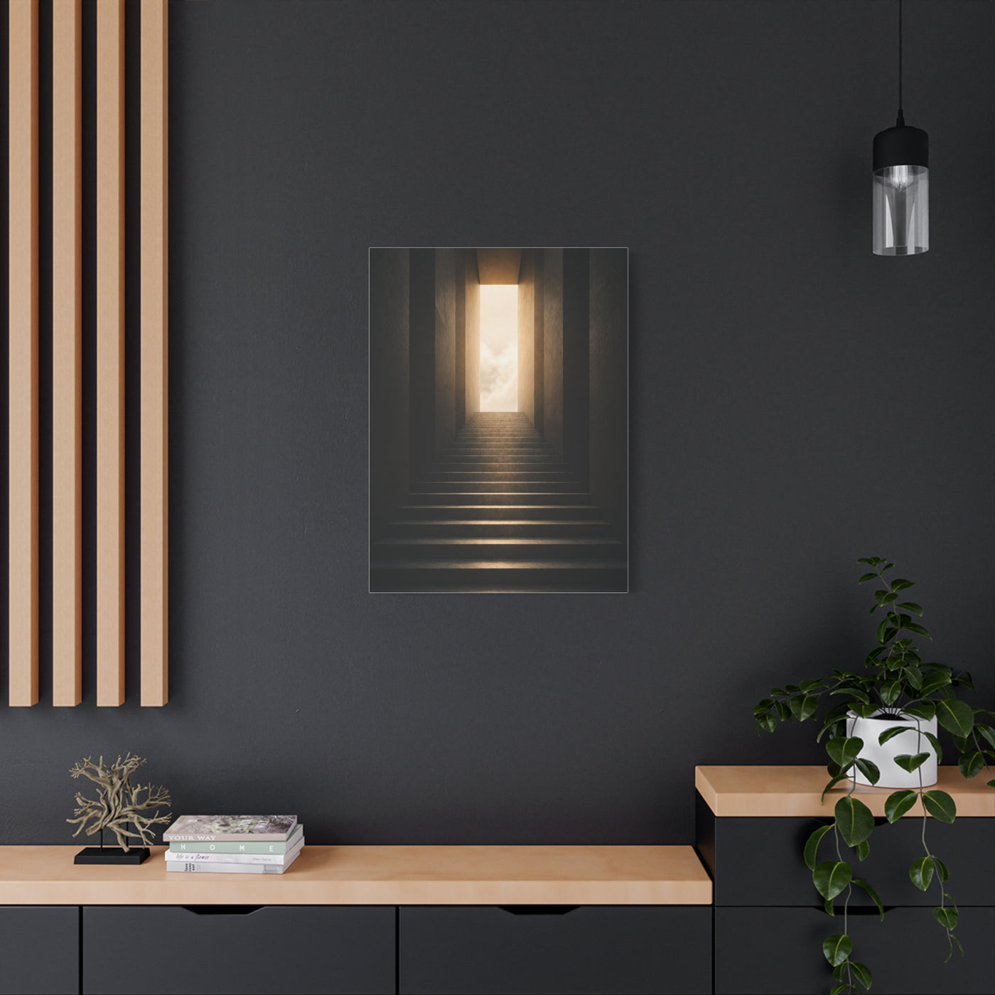Staircase to Light Motivation Wall Art & Canvas Print