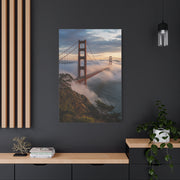 Golden Gate Bridge Through Morning Fog Wall Art & Canvas Print