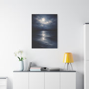 Moonlit Ocean Horizon Wall Art & Canvas Print