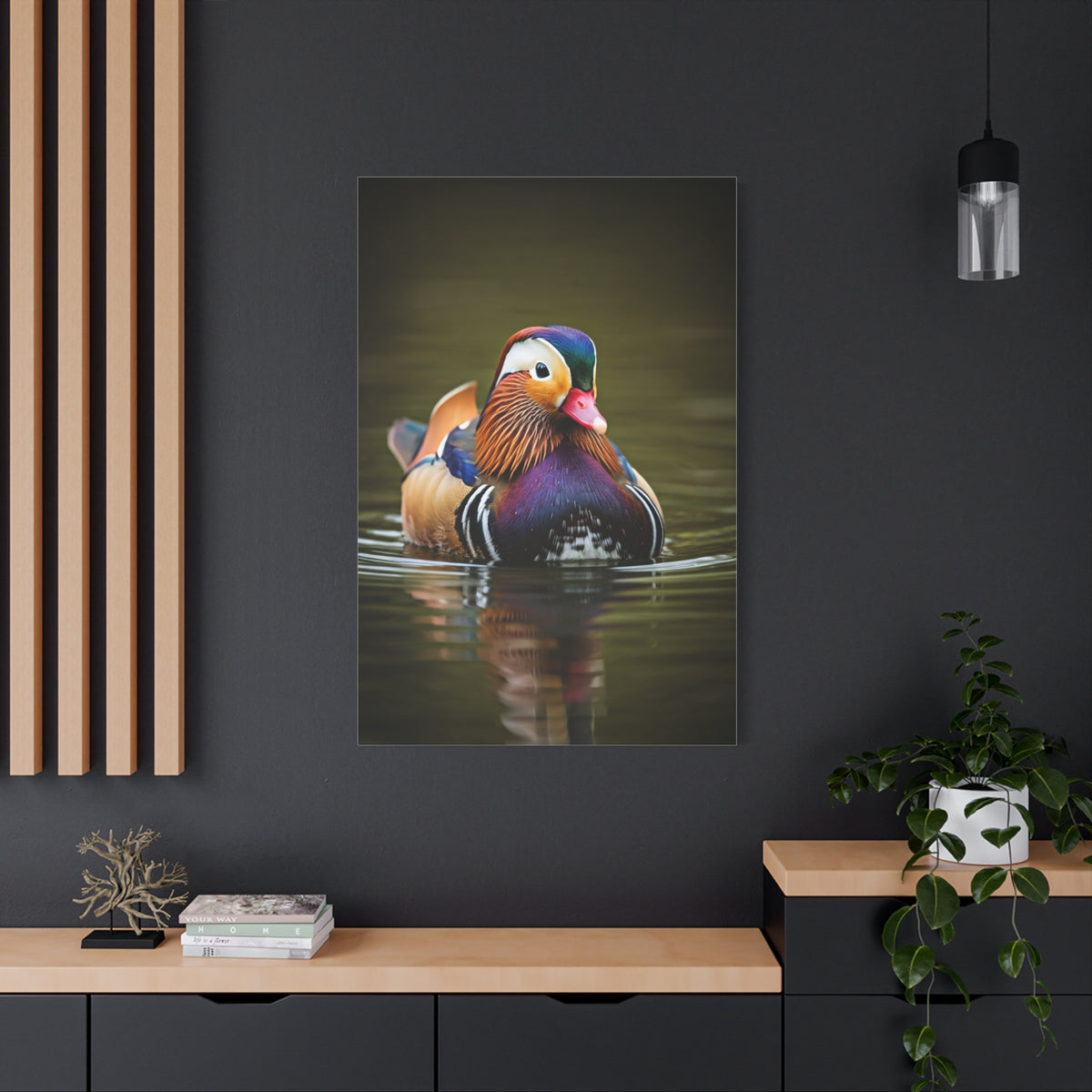 Mandarin Duck with Colorful Plumage Wall Art & Canvas Prints
