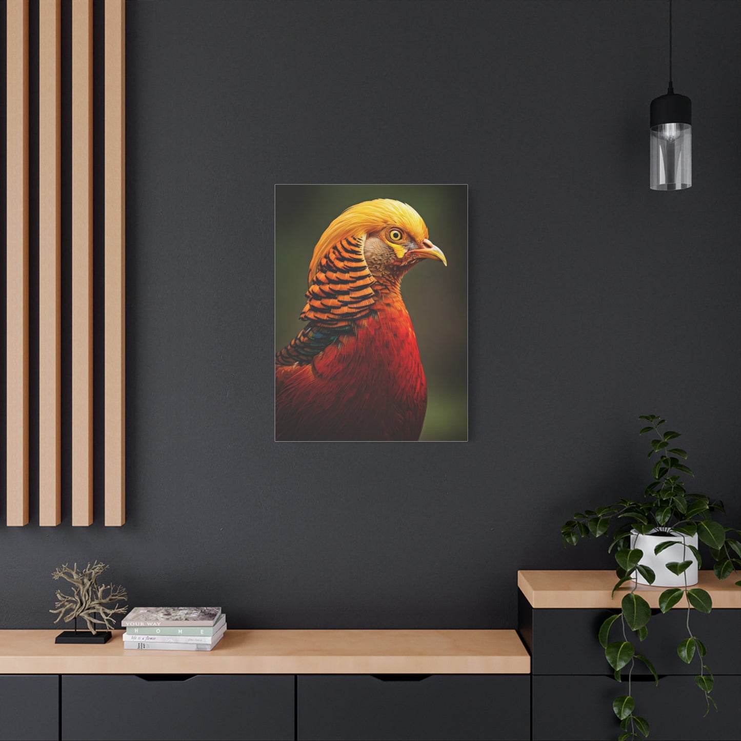Regal Red Pheasant Portrait Wall Art & Canvas Prints