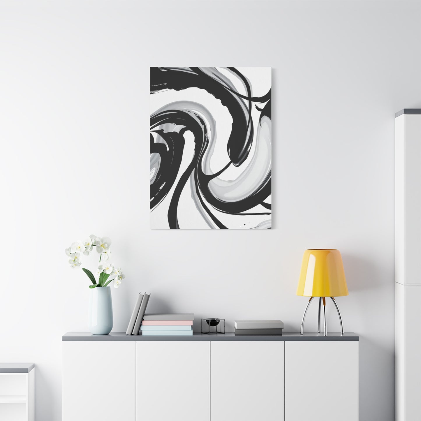 Black and White Abstract Art Refined Canvas Wall Art & Canvas Print
