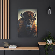 Classic Frontal American Bison Portrait Wall Art & Canvas Print