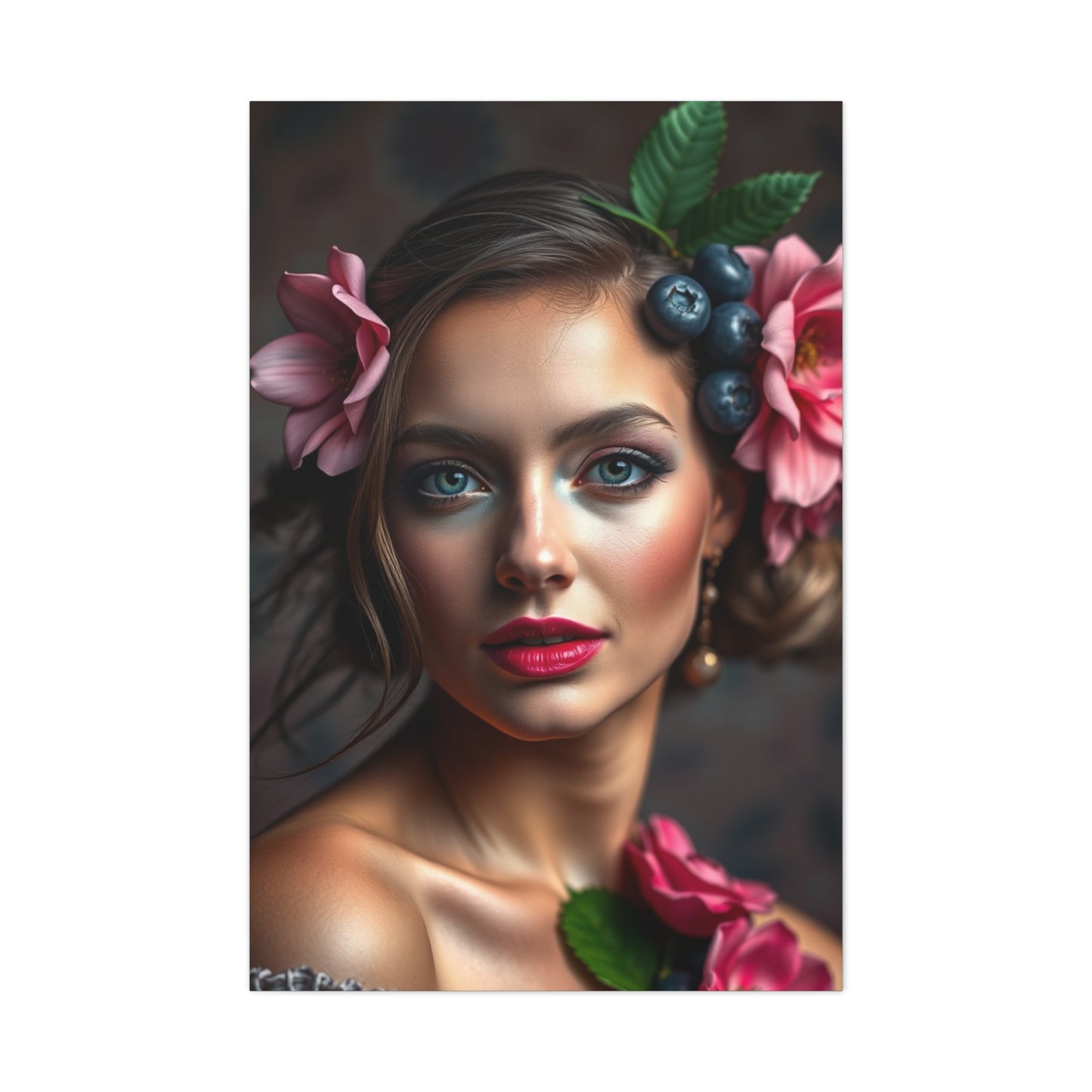 Supreme Blush and Blueberry Art Beautiful Collection Wall Art & Canvas Print