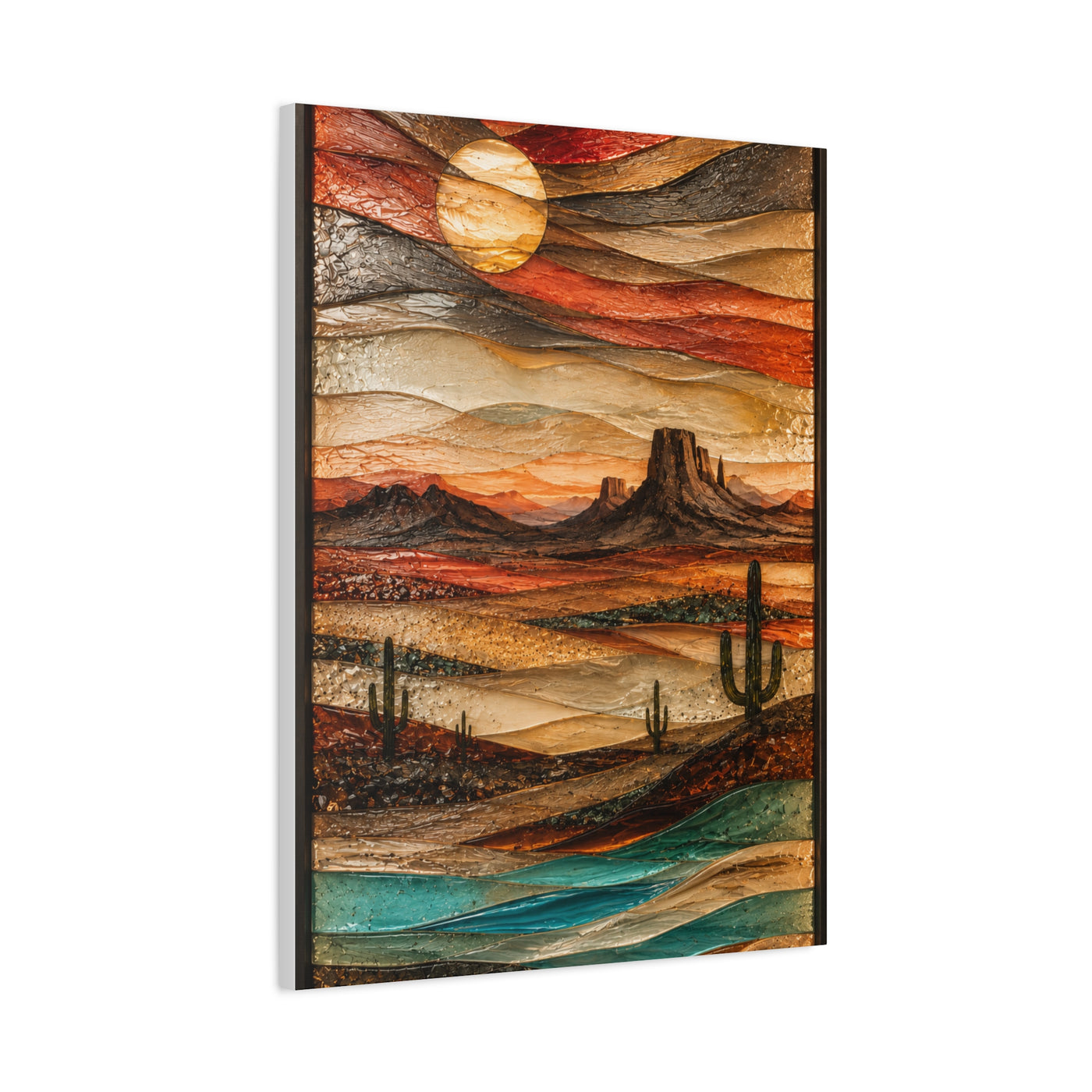 Fused Glass Desert Mirage Southwest Wall Art & Canvas Print