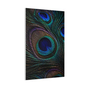 Macro Iridescent Peacock Feather Wall Art & Canvas Print