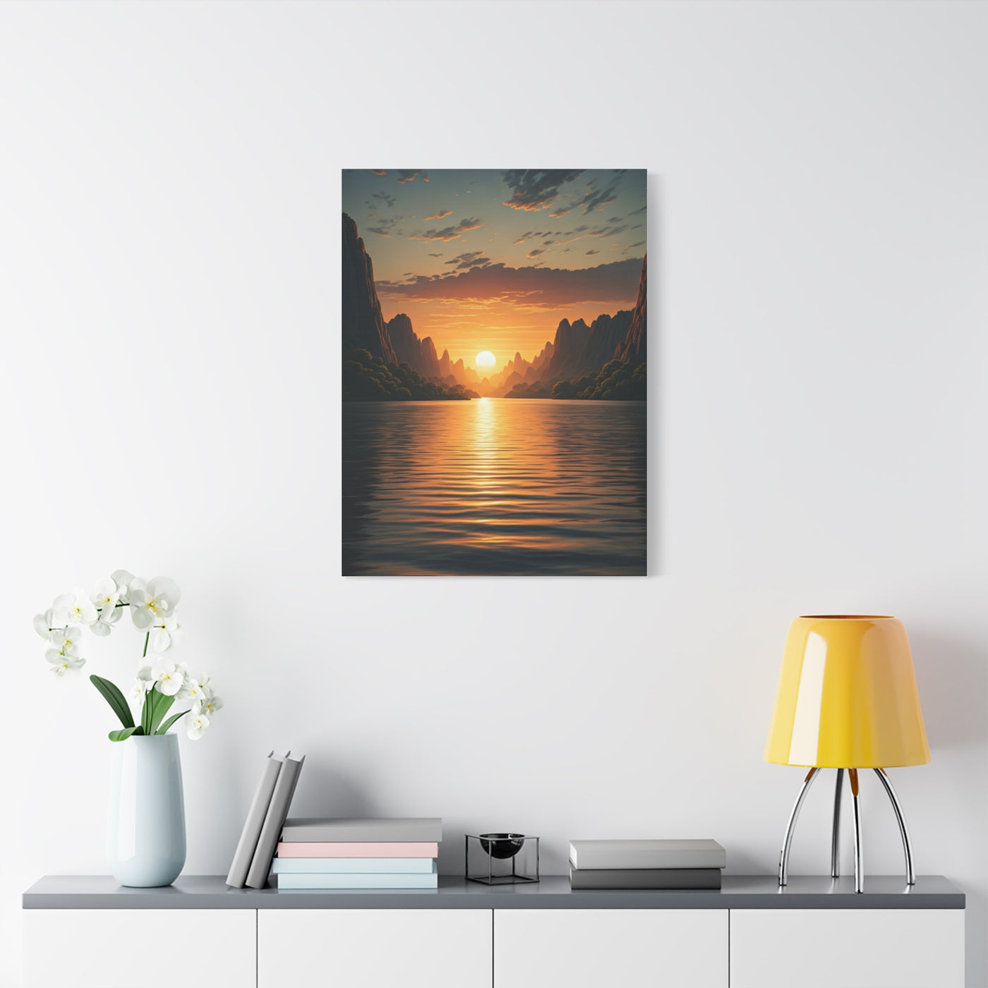 Tranquil Sunset Over Canyon Waters Wall Art & Canvas Prints
