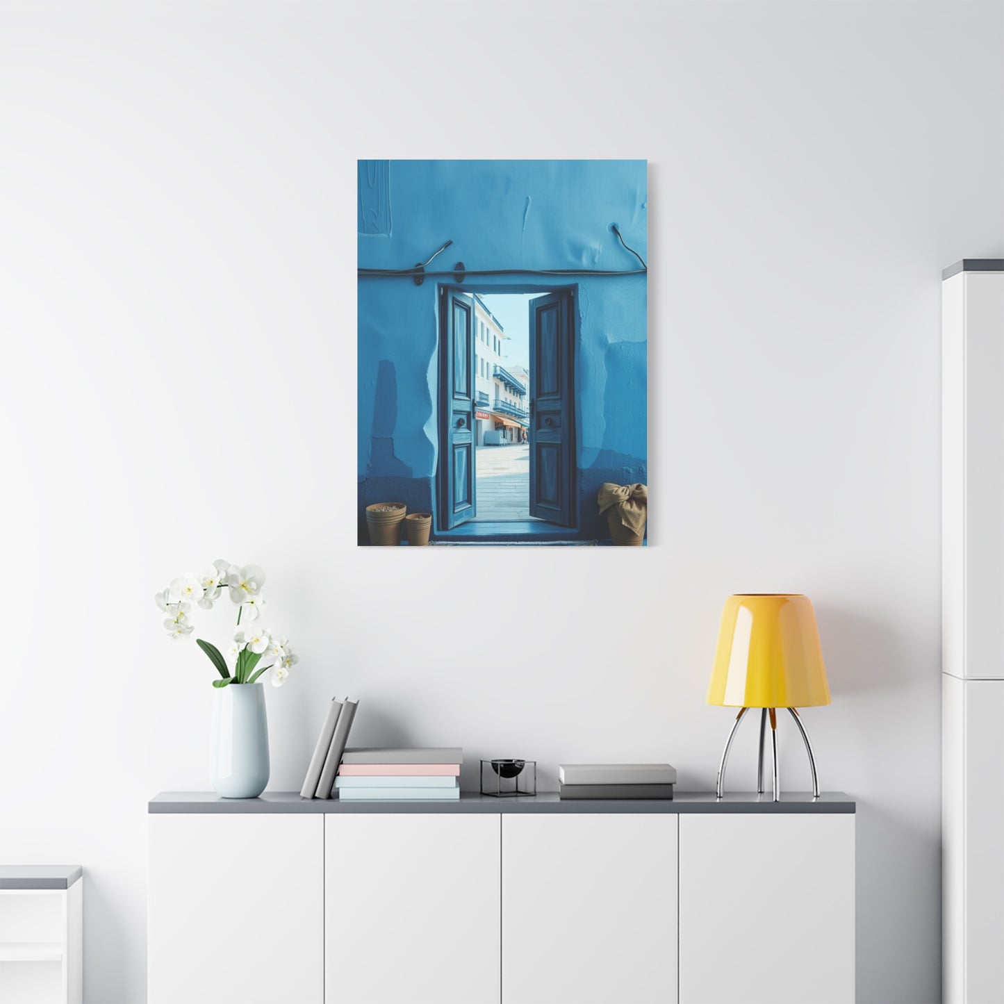 Blue and White Art Supreme Canvas Wall Art & Canvas Print