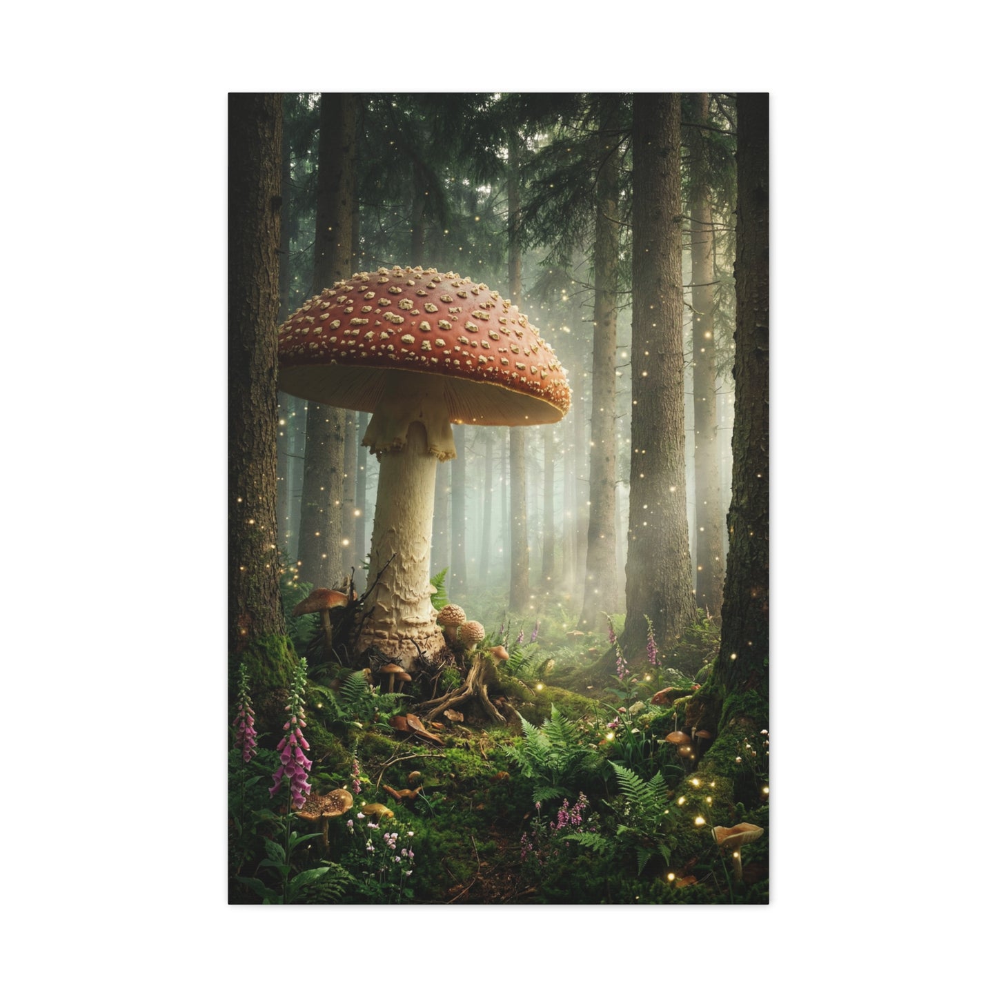 Enchanted Giant Amanita Forest Wall Art & Canvas Print