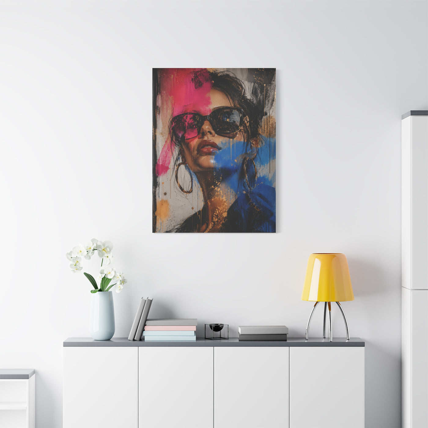 Urban Fashion Graffiti Portrait Street Wall Art & Canvas Print
