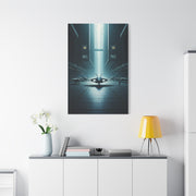 Futuristic Aircraft Hangar Scene Wall Art & Canvas Prints