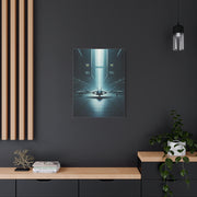 Futuristic Aircraft Hangar Scene Wall Art & Canvas Prints