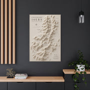 Colorado 14ers Relief Map Wall Art & Canvas Print