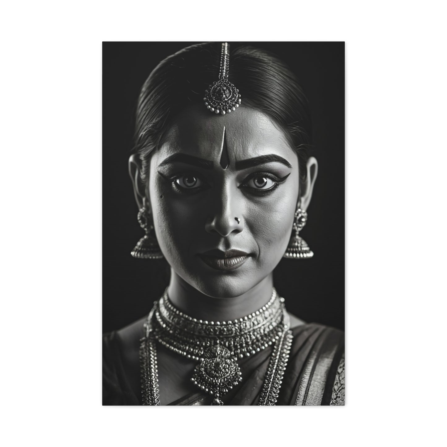 Timeless Elegance Black & White Cultural Portrait Wall Art & Canvas Prints