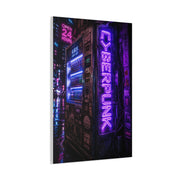 Cyberpunk Neon Vending Machine Street Wall Art & Canvas Print