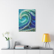 Crystal Ocean Curl Glass Texture Wall Art & Canvas Print