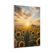 Sunflower Field Horizon Spiritual Landscape Wall Art & Canvas Print