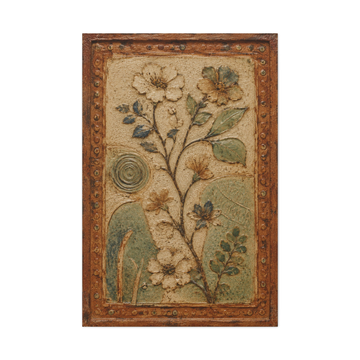 Textured Botanical Relief Study Panel Wall Art & Canvas Print