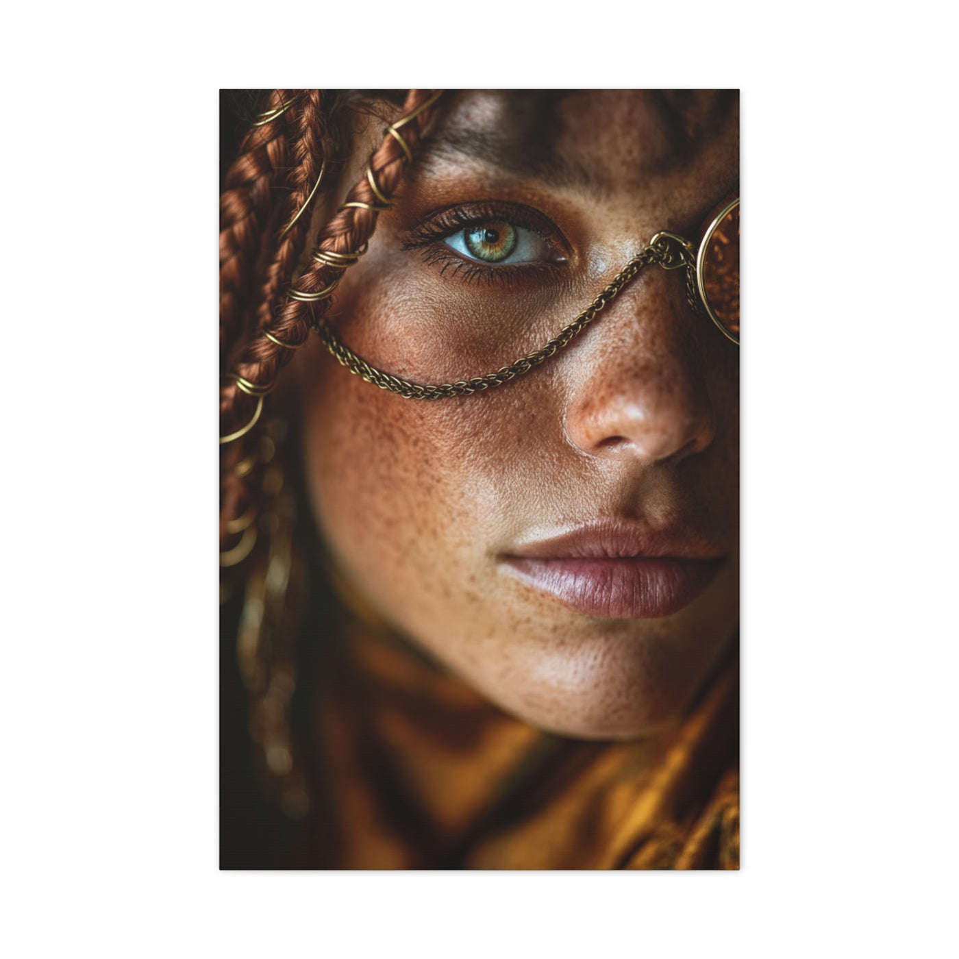 Braided Muse Antique Lens Portrait Wall Art & Canvas Print