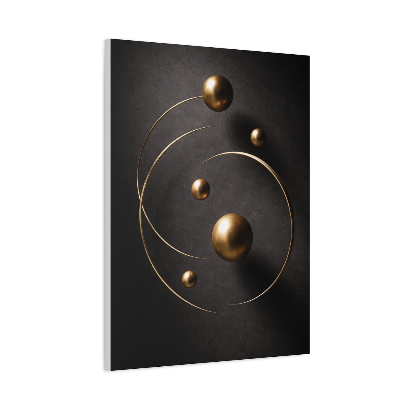 Floating Gold Sculptural Abstract Wall Art & Canvas Print