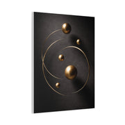 Floating Gold Sculptural Abstract Wall Art & Canvas Print