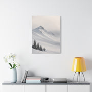 Snowy Mountain Ridge & Pines Wall Art & Canvas Print