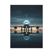 Runway Jet Reflection Wall Art & Canvas Prints