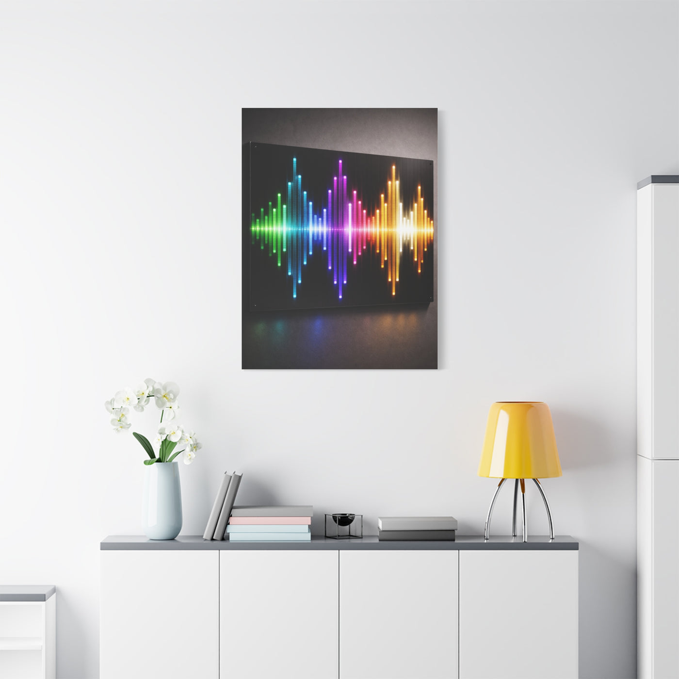 Neon Equalizer Light Spectrum Wall Art & Canvas Print