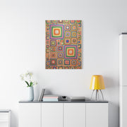 Joyful Granny-Square Patchwork Wall Art & Canvas Print