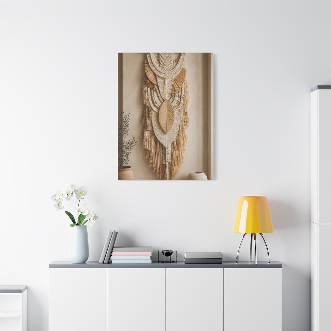 Handwoven Natural Fiber Wall Hanging Wall Art & Canvas Print