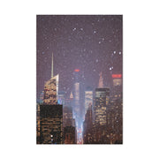 New York Winter Snowfall Skyline Wall Art & Canvas Print