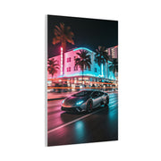 Lamborghini Huracán Neon Miami Nights Wall Art & Canvas Prints
