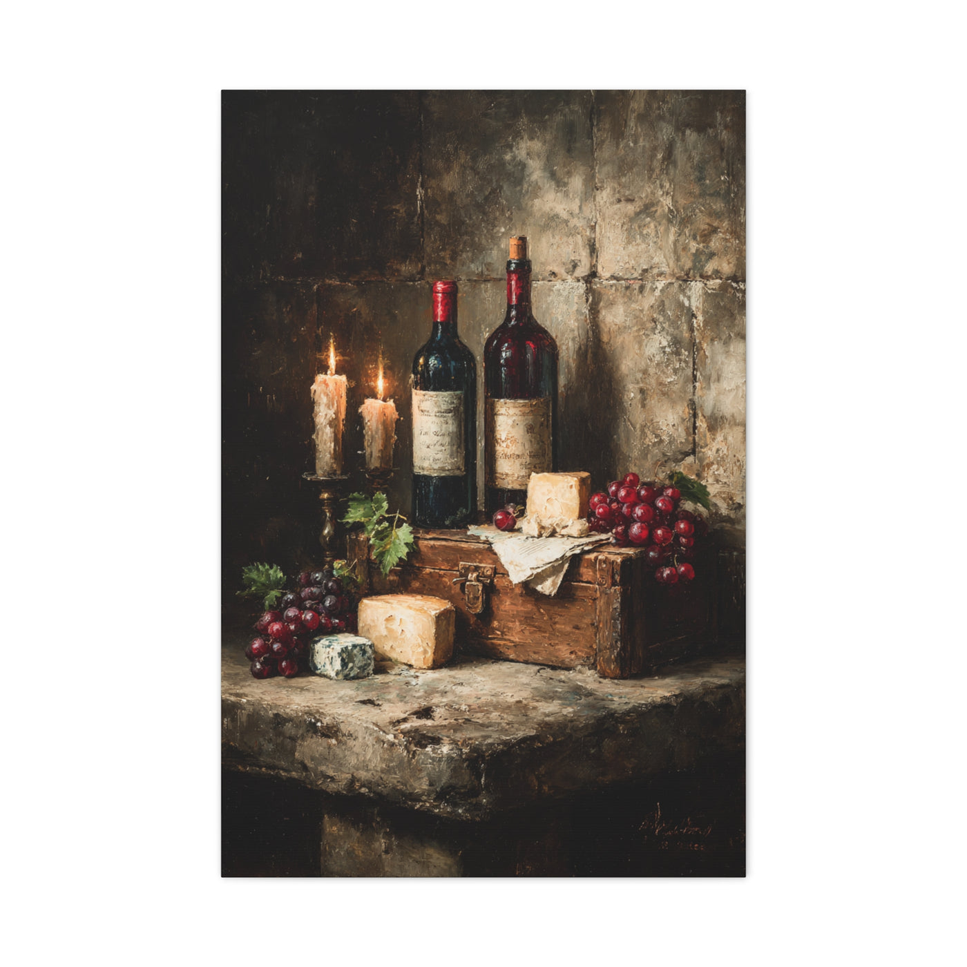 Vintage Wine Cellar Still Life Wall Art & Canvas Print