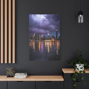 New York Skyline Rainstorm Reflections Wall Art & Canvas Print