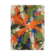 Expressionist Orange Burst Action Painting Wall Art & Canvas Print