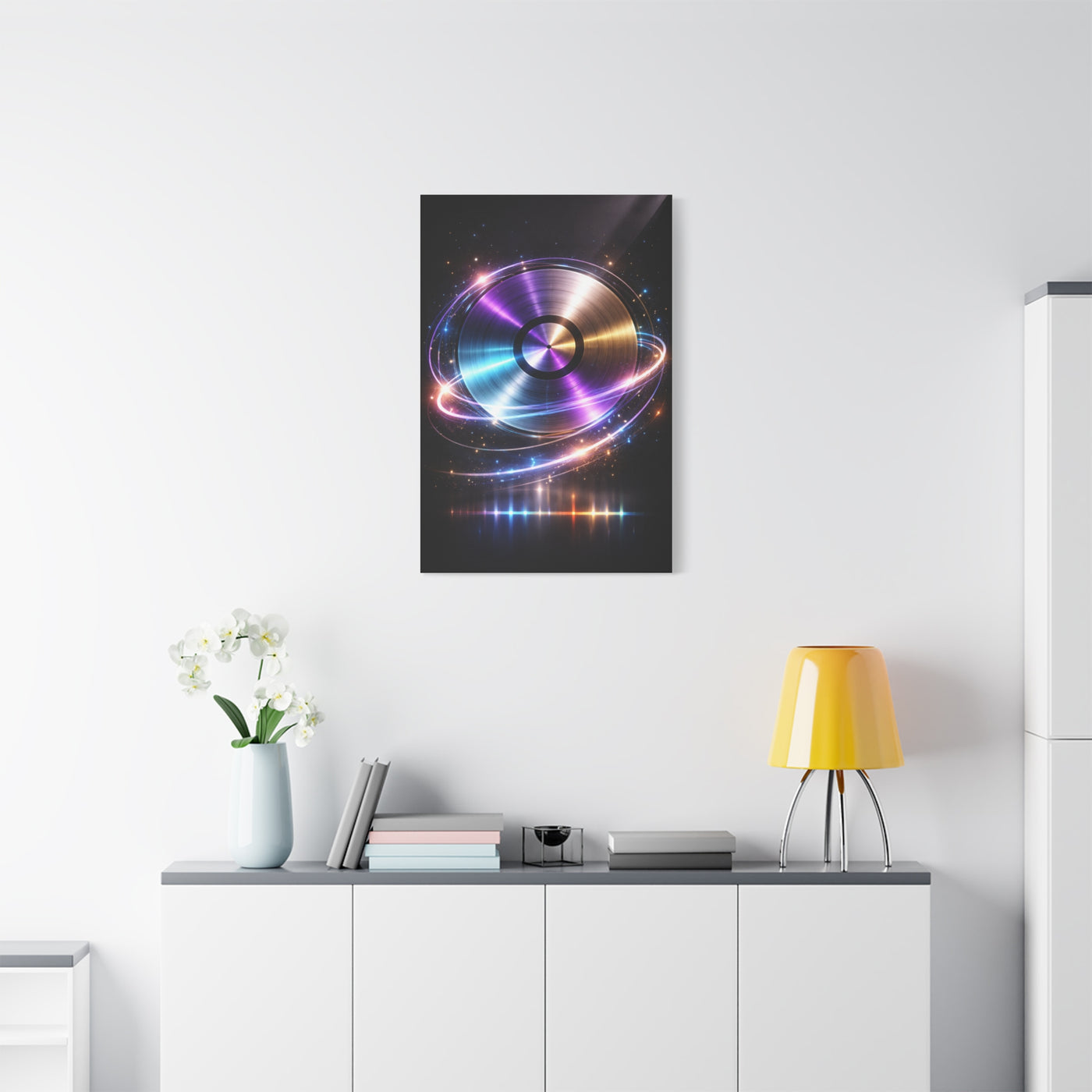 Cosmic Vinyl Orbit Wall Art & Canvas Print