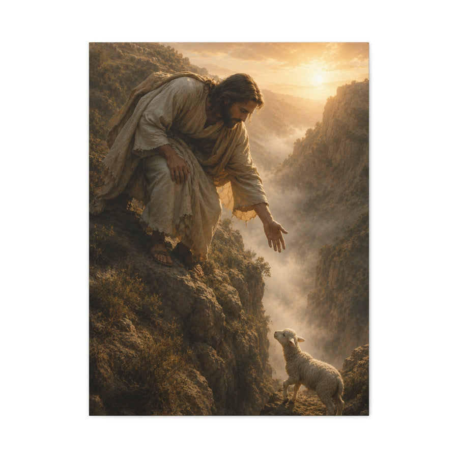 Leaves the 99 Shepherd Rescue Scripture Wall Art & Canvas Print