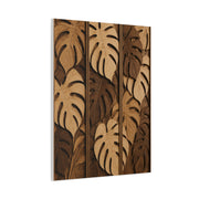 Layered Monstera Wood Panel Tropical Wall Art & Canvas Print