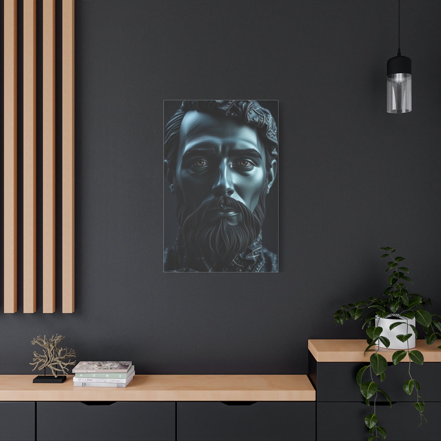 Supreme Charcoal, Onyx, and Ivory Art Collection Wall Art & Canvas Print