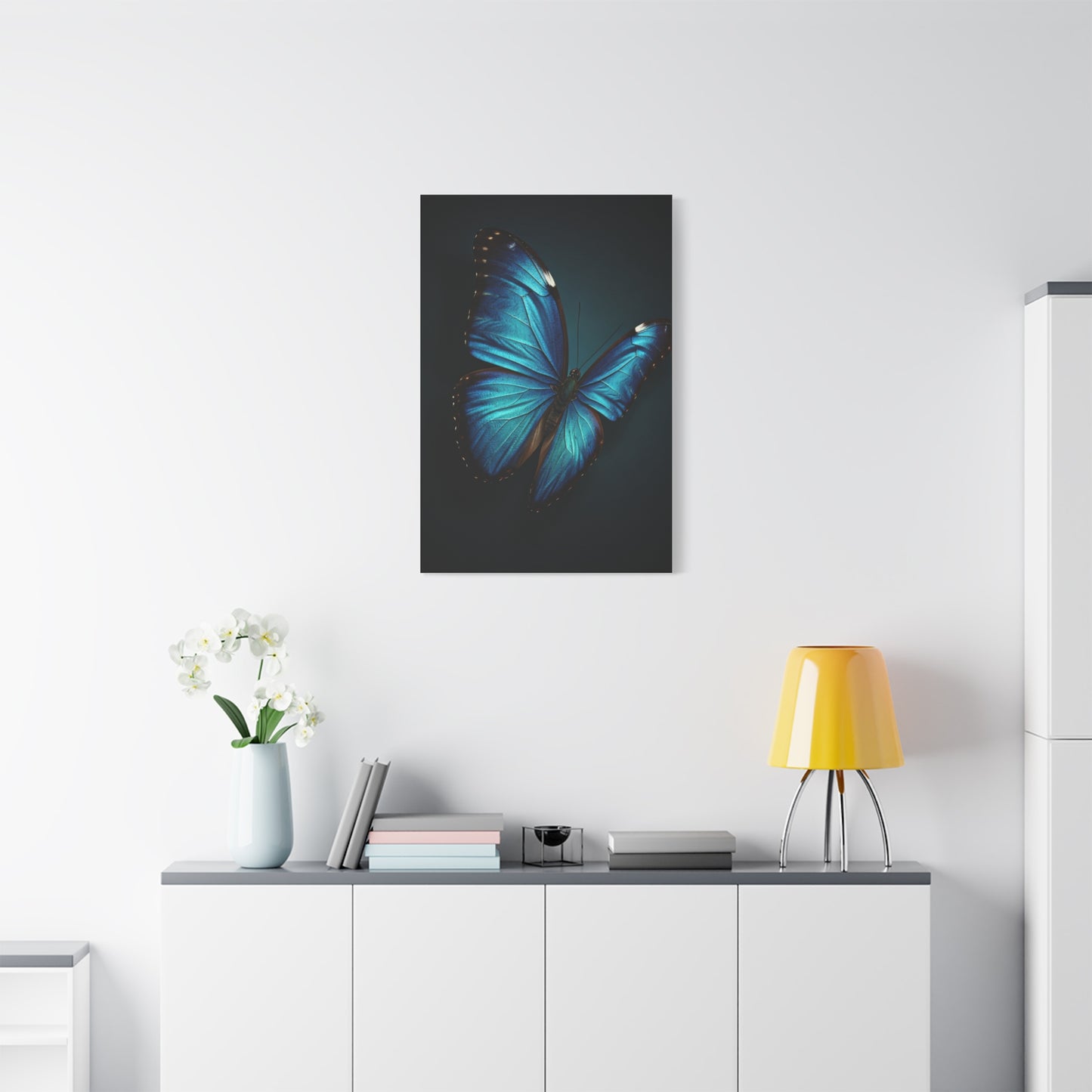 Blue Morpho Butterfly Wings Spread Wall Art & Canvas Prints