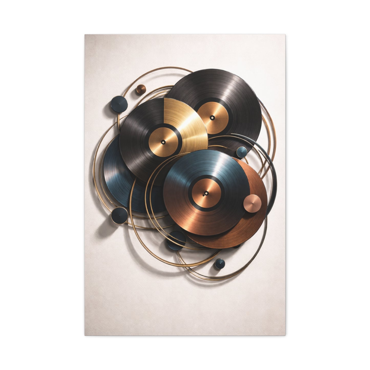 Abstract Vinyl Orbit Sculpture Wall Art & Canvas Print